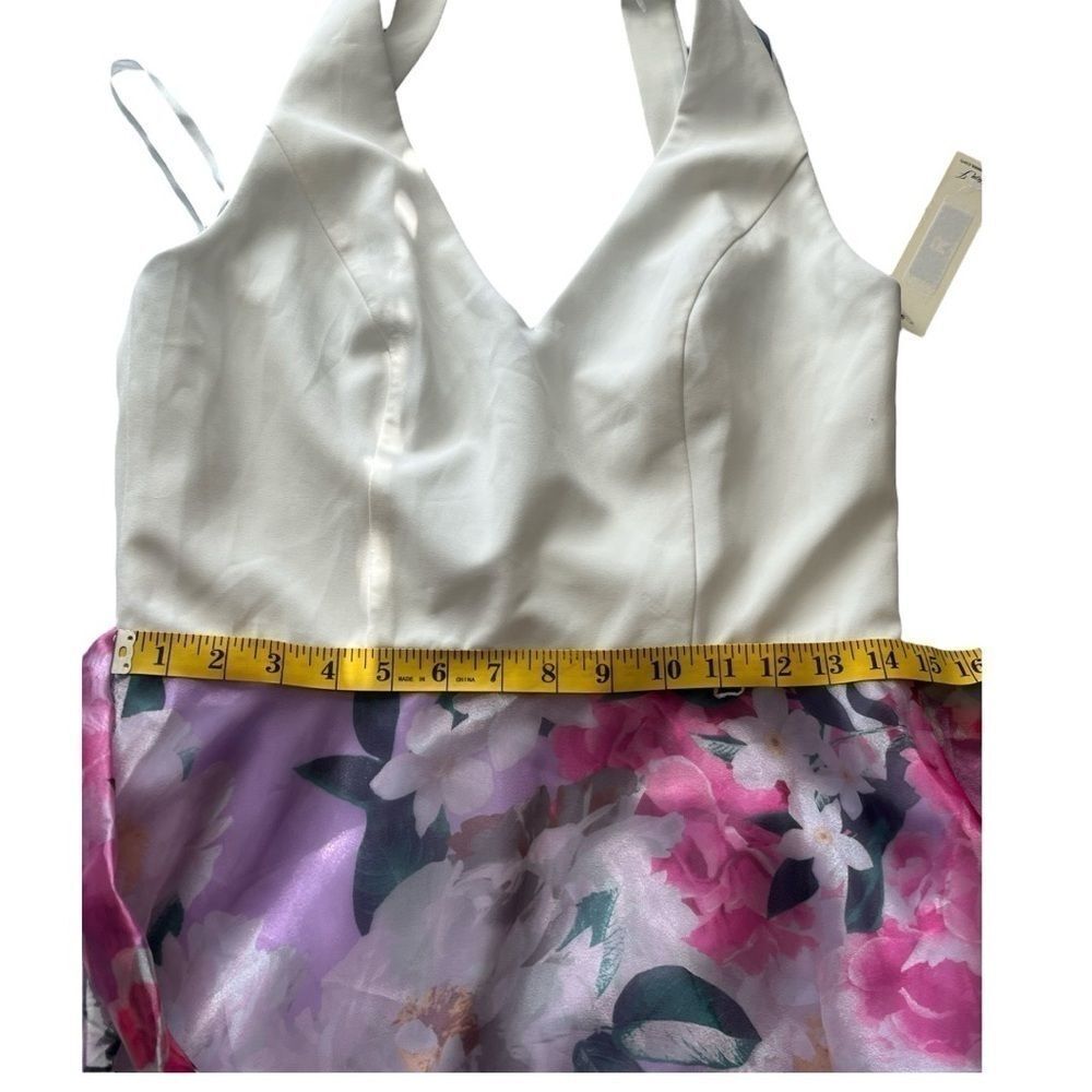 NWT ELIA J FLORAL HALTER NECK FULL LENGTH GOWN SZ: 8 - Picture 6 of 10